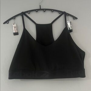 Reebok Women's Sleek Black Sports Bra Size Small